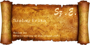 Szalay Erika névjegykártya