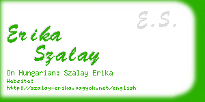 erika szalay business card